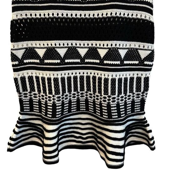 NwoT Milly Geo Jacquard Mermaid Dress - Black/White size M - Picture 3 of 9